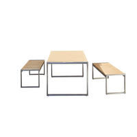 GARTENMÖBEL-SET 3-tlg Arno Natur aus Teak - Naturfarben, Holz - Tikamoon