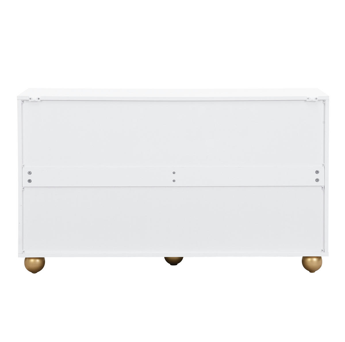 SIDEBOARD 120/35/71,5 cm in Weiß mit 4 Türen und gravierten Fronten - Weiß, Holzwerkstoff (120/71.5/35cm) - BEAOK