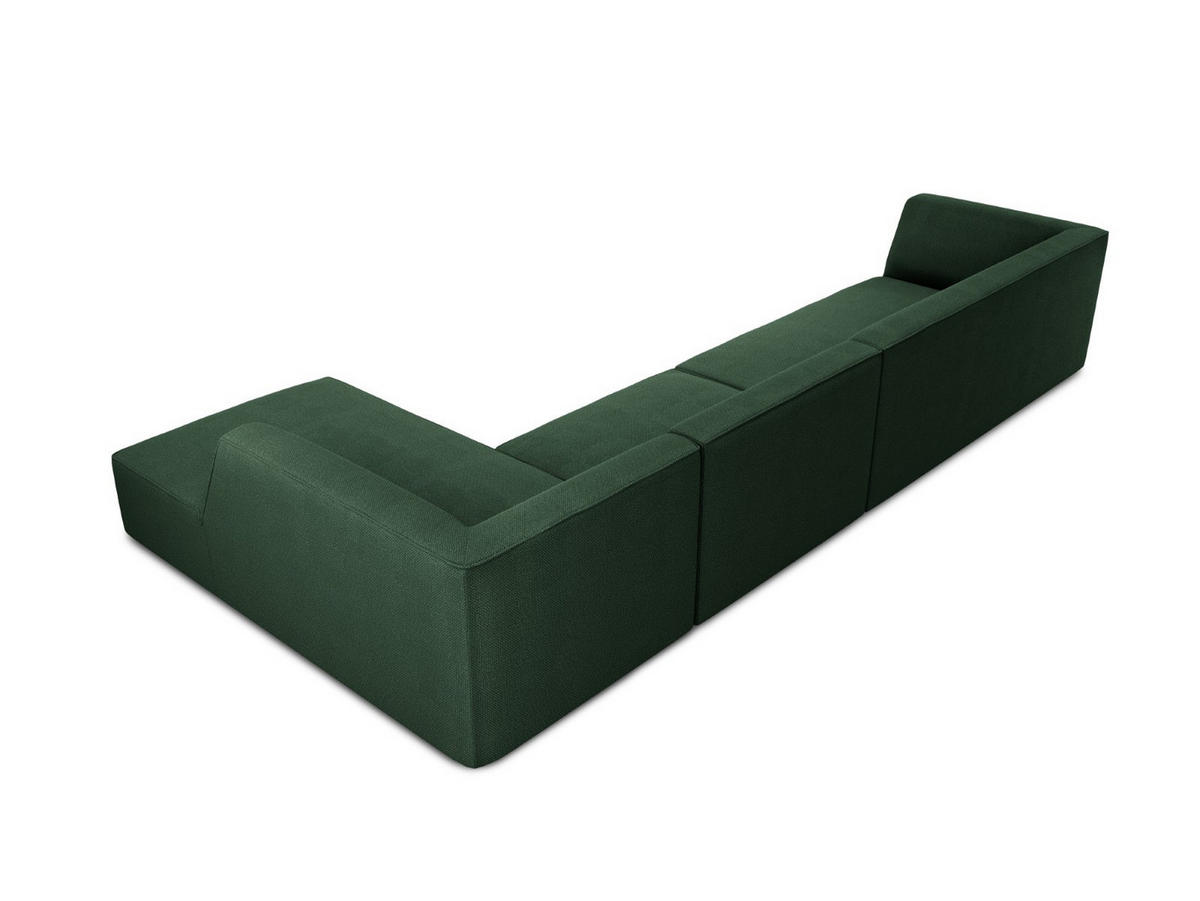 ECKSOFA rechts Ruby aus strukturiertem Stoff grün 5 Sitzplätze - Grün, Textil (180/366cm) - Micadoni