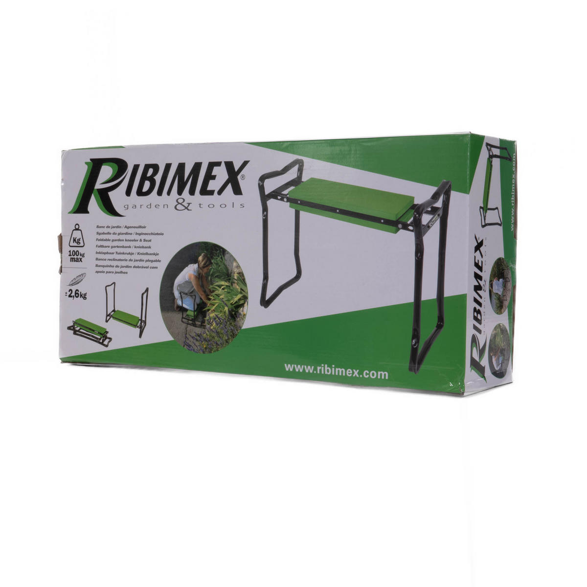 KNIEHOCKER Ribimex 13/60/28 cm - Grün, Metall (28/49.1/60cm)