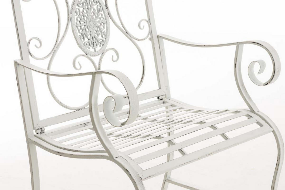 STUHL Pamela antik weiß - Weiß, Metall (62/94/53cm) - TPFGarden