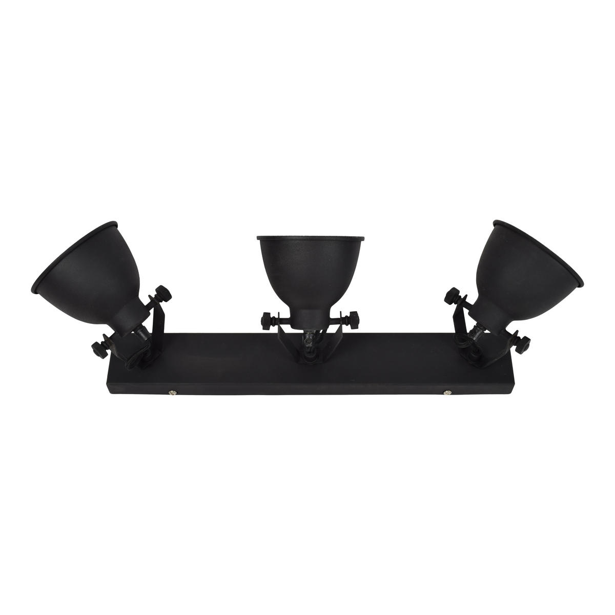 DECKENSTRAHLER Industrual Schwarz - Schwarz, Metall (13/51/20cm) - Urban Interiors