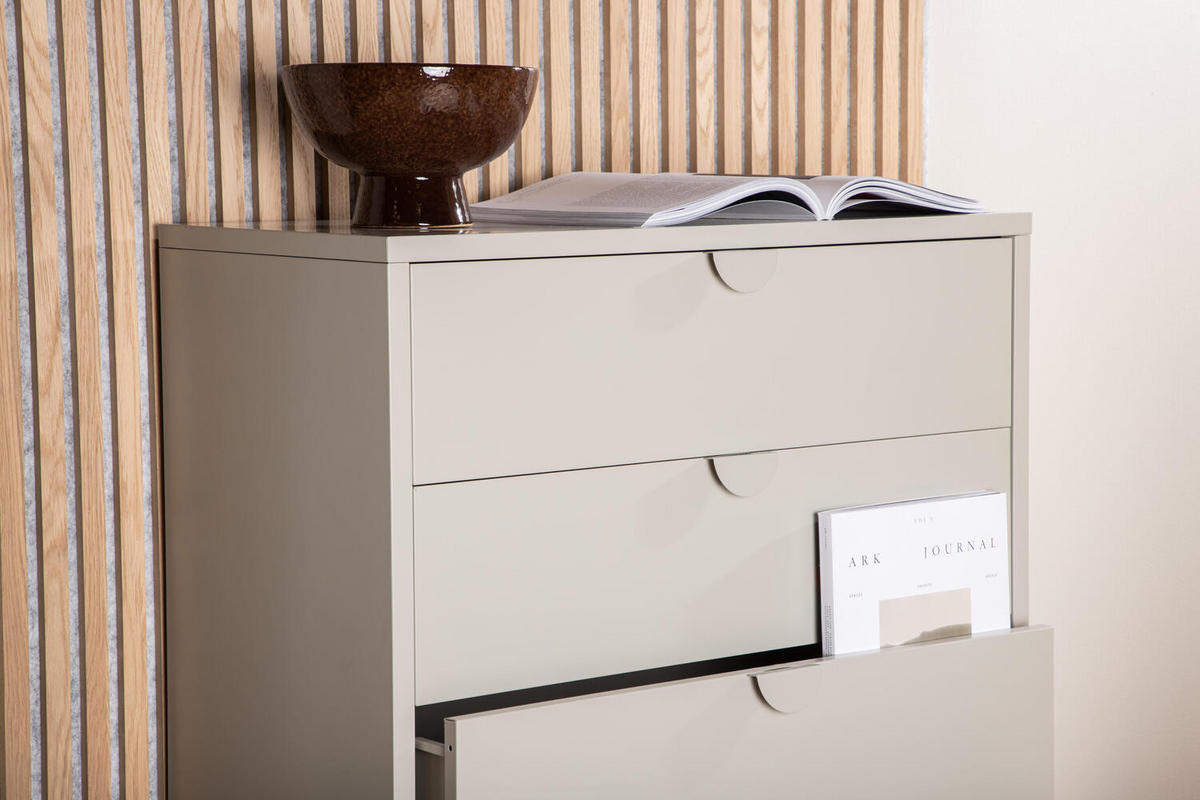 KOMMODE Piru - Beige, Metall (78/98/40cm) - kommodly