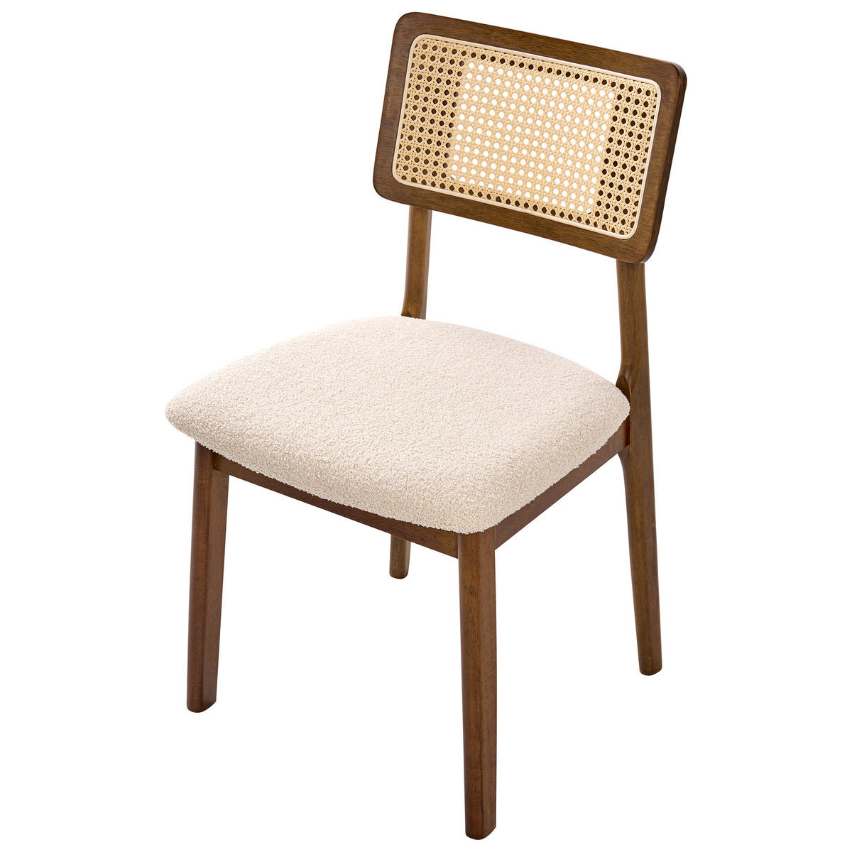 ESSZIMMERSTUHL 2er-Set Holz Braun/Hellbeige Embar - Beige, Holz (50/86/52cm) - Beliani