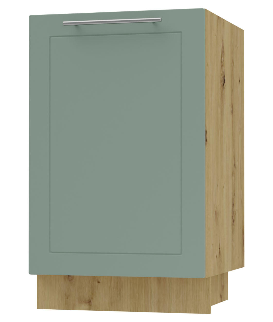 KÜCHENUNTERSCHRANK Kvantum D1D/50 Mint Matt / Eiche Artisan Matt 50 / 50 / 82cm - Eiche Artisan/Mintgrün, Holz/Holzwerkstoff (50/82/50cm) - Feldmann-Wohnen
