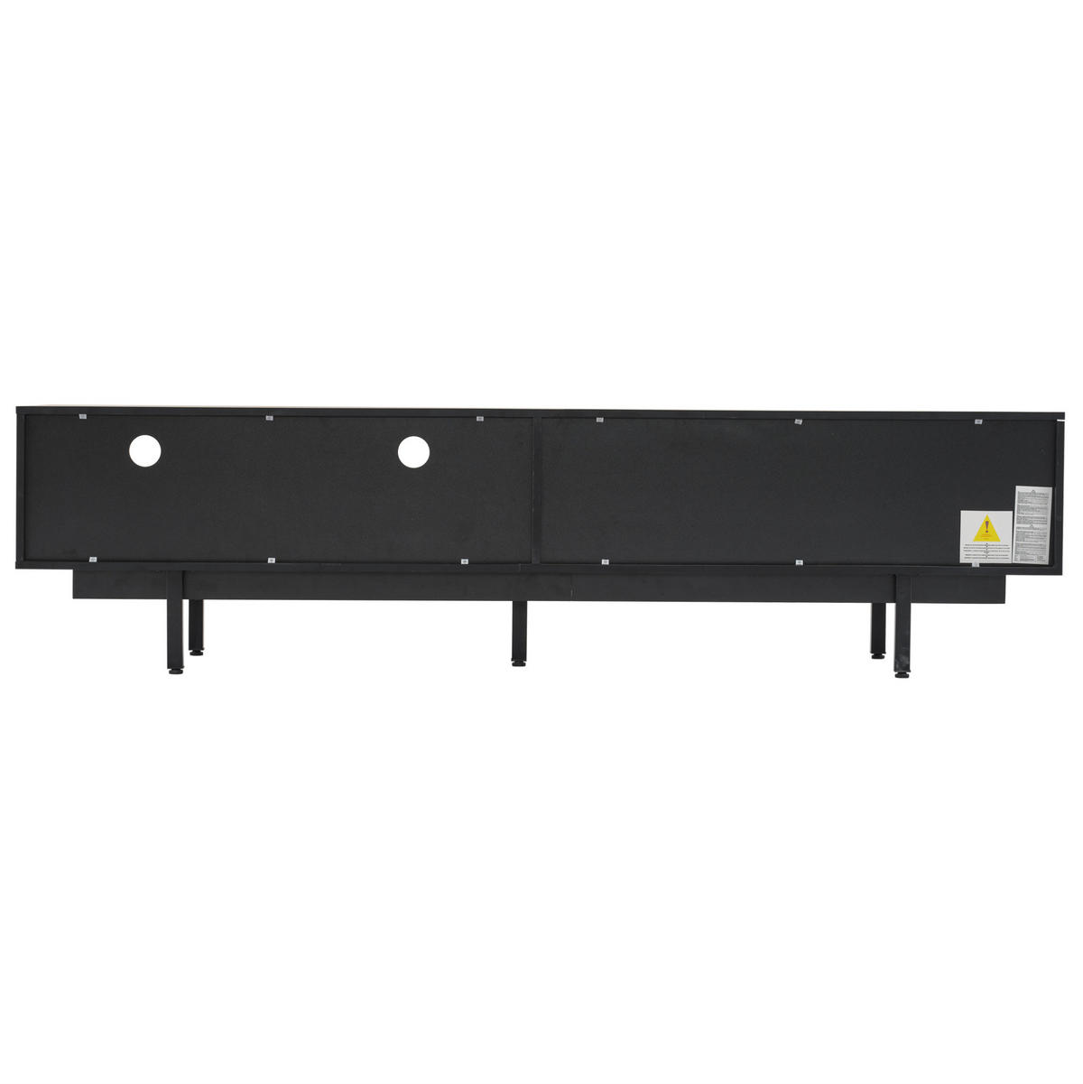 TV-ELEMENT mit Stauraum 200 x 40 x 51 cm Schwarz - Schwarz, Holzwerkstoff (40/51/200cm) - Beauniv