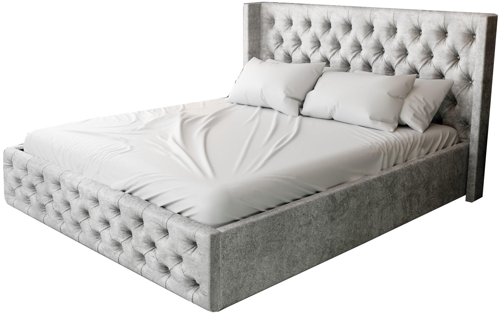 POLSTERBETT 180x200 Rolia mit Lattenrost, Bettkasten, Grau - Grau, Holz/Textil (180/200cm) - Emporius