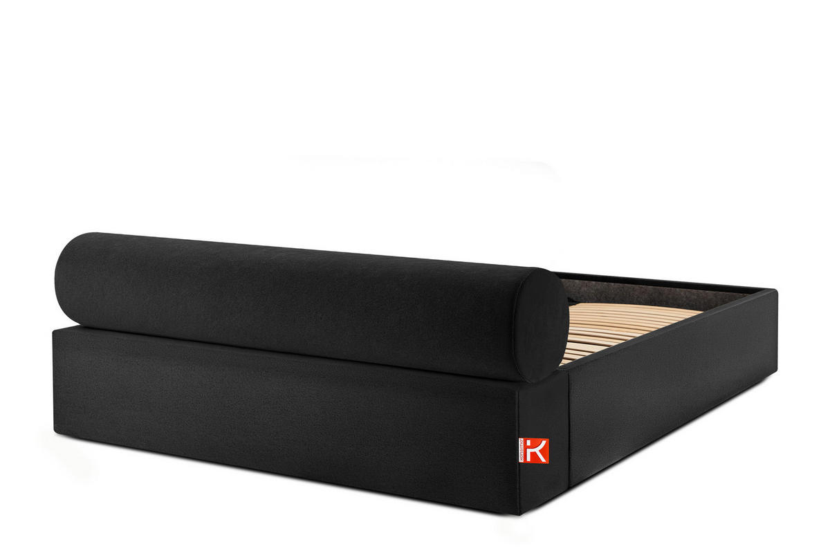 POLSTERBETT LUNEO - Schwarz, Holz/Holzwerkstoff (162/204cm) - KONSIMO®
