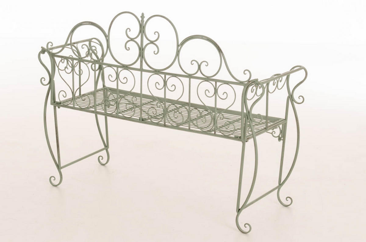 GARTENBANK Minno antik-grün - Grün, Metall (128/46/94cm) - TPFGarden