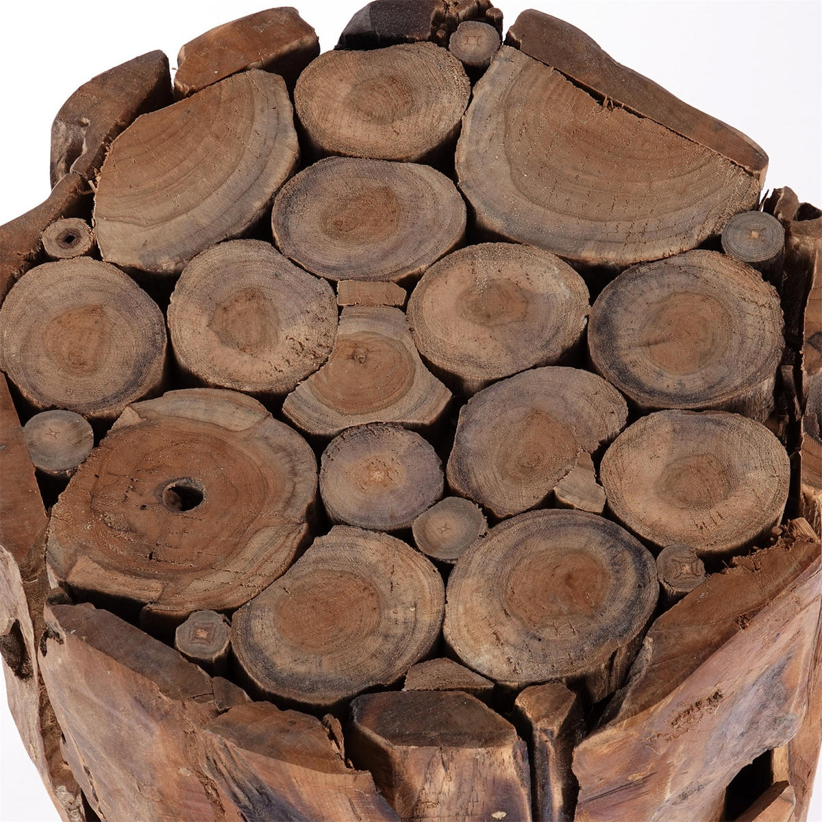 DEKO-SÄULE Malea 80 Treibholz, für Pflanzen, Kerzen naturfarben - Naturfarben, Holz (35/35/80cm) - CREEDWOOD