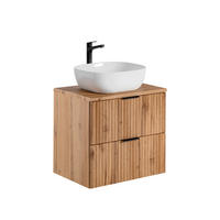 WASCHTISCH 60.6cm Adriel Holz in Eichenoptik - Braun, Holzwerkstoff (60.6/59/46cm) - Petits-meubles