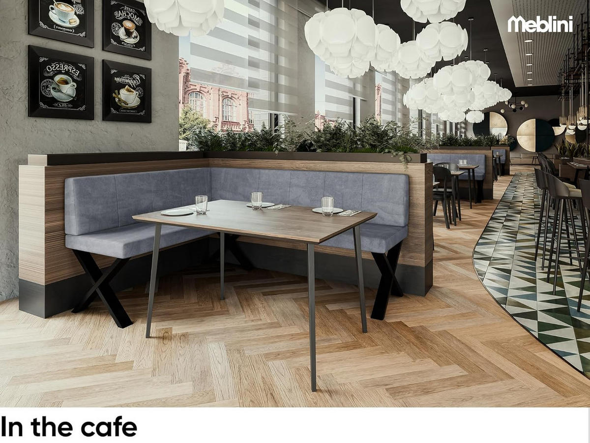 ECKBANK PETER_X - Grau, Textil (128/168cm) - Meblini