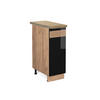 APOTHEKERSCHRANK Fame-Line Schwarz Eiche hochglanz 30 cm, AP Eiche - Schwarz Hochglanz/Eiche Wotan, Holzwerkstoff (30/82/60cm) - Vicco