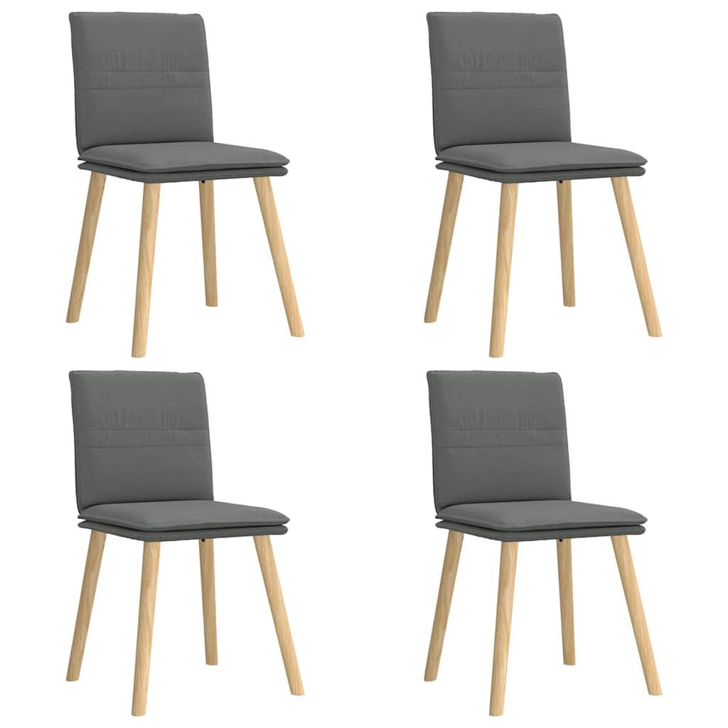 ESSZIMMERSTÜHLE 4 Stk. Dunkelgrau Stoff 45*54*86cm - Dunkelgrau, Metall (45/86/54cm) - ZMH