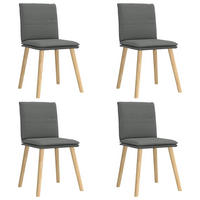 ESSZIMMERSTÜHLE 4 Stk. Dunkelgrau Stoff 45*54*86cm - Dunkelgrau, Metall (45/86/54cm) - ZMH