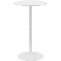 BARTISCH Ø60/102 cm in Weiß mit lackierter MDF-Platte und Stahlgestell - Weiß, Metall (60/60/102cm) - BEAOK