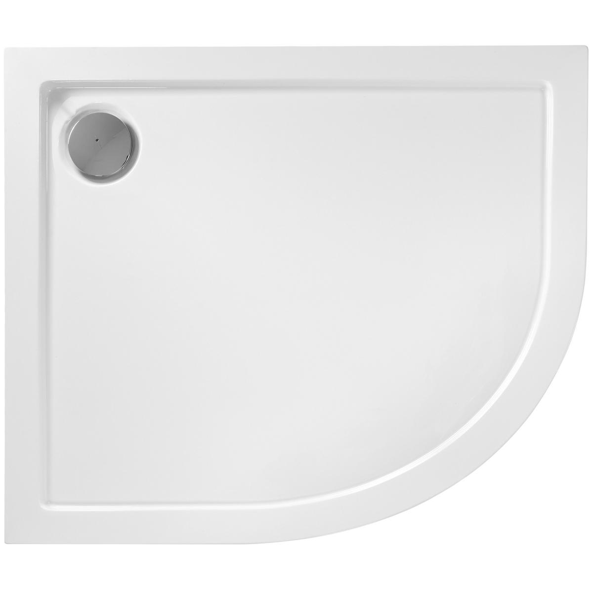 DUSCHWANNE Rea Look White 80x100 linke - Weiß, Keramik (99/6/79cm) - REA