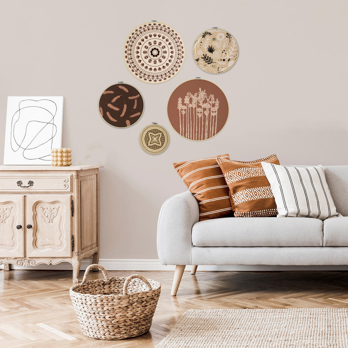 DEKO Ibiza-Vibes - Braun, Textil (40/1/40cm) - Art for the Home