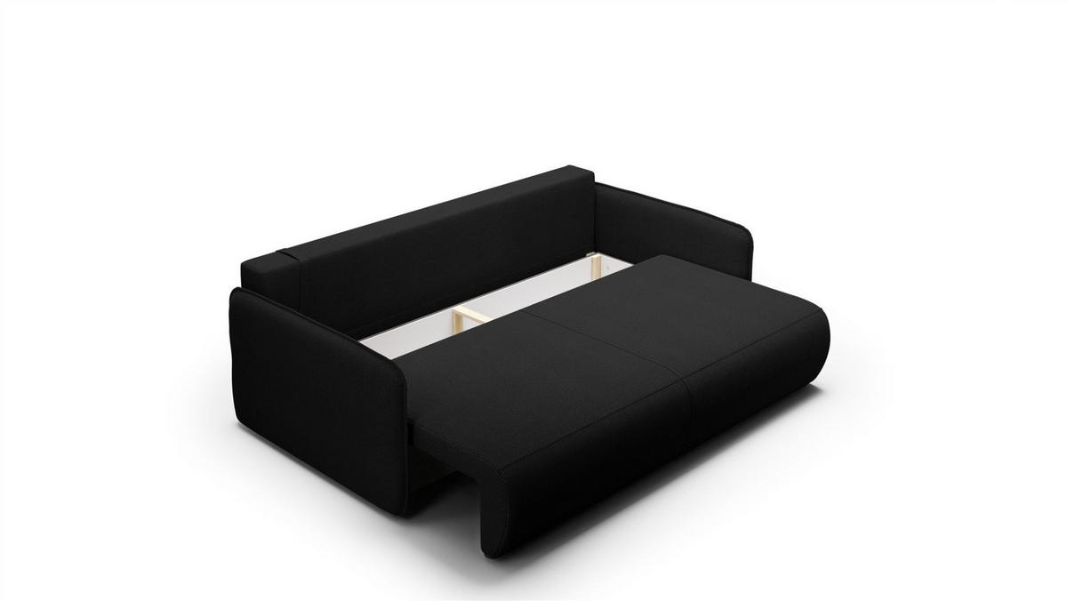 SCHLAFSOFA Calgary - Schwarz, Holzwerkstoff/Textil (216/86/105cm) - Fun Möbel