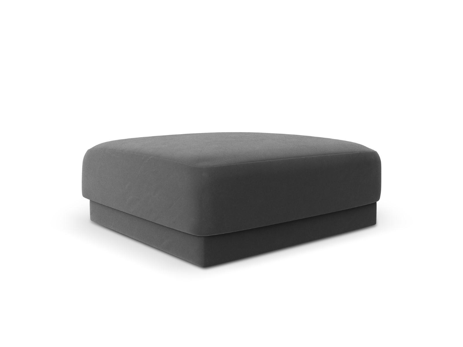 POUF Miley aus Samt grau - Grau, Textil (90/40/90cm) - Micadoni