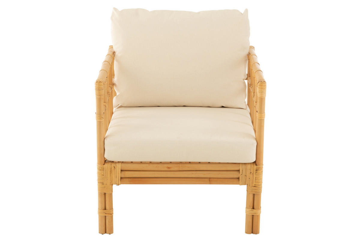 SOFA ELISE - Rottan - Natürliche - Naturfarben, Naturmaterialien (73/64/67cm) - J-Line