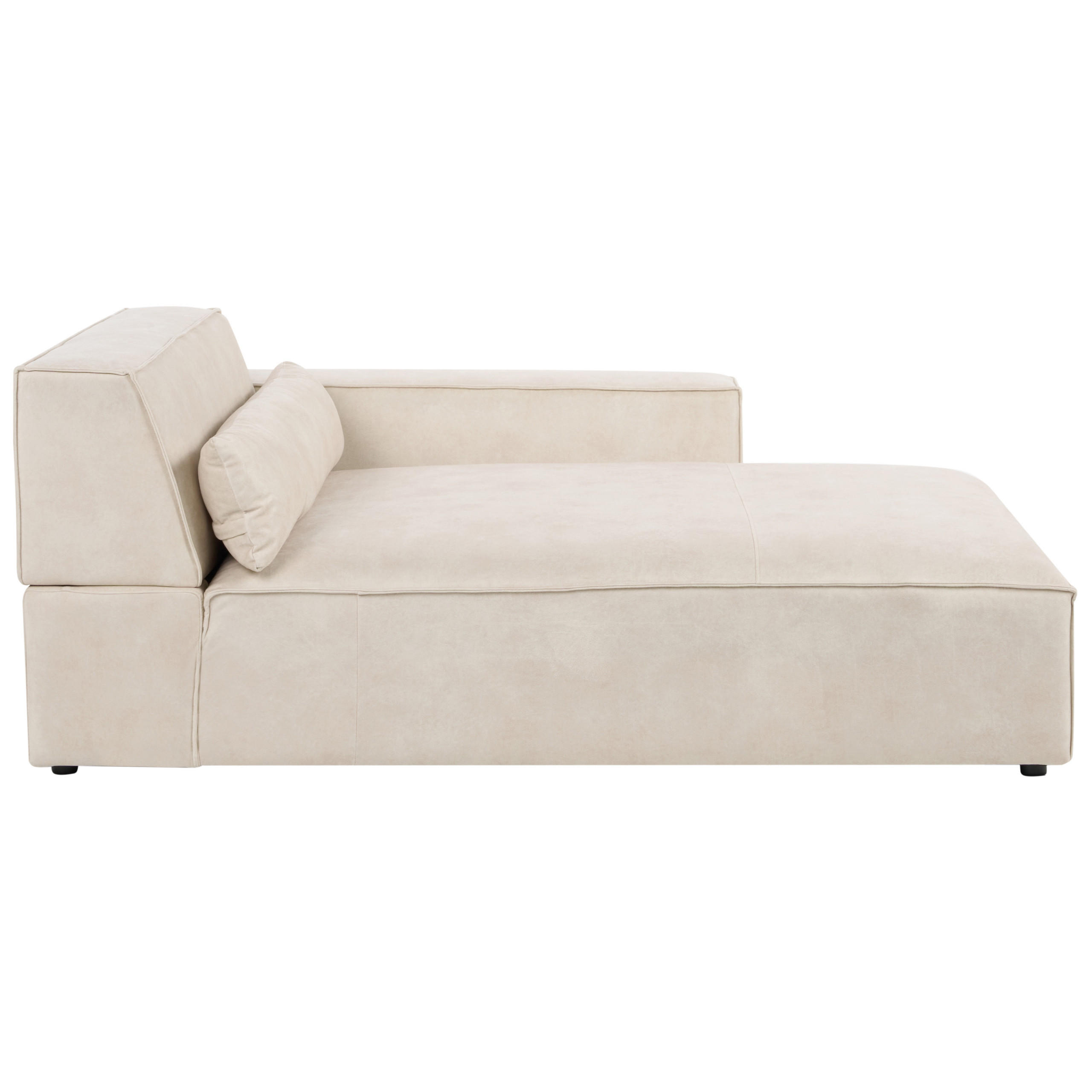 Beliani Chaiselongue-Linksseitige Beige 102x70x176 cm