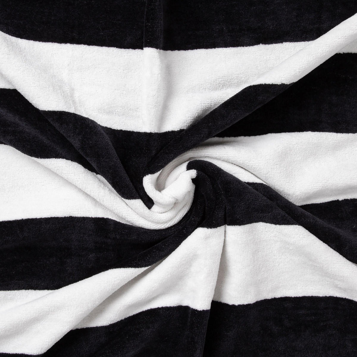 BADETUCH Lawena schwarz-weiß 100/150 cm - Schwarz, Textil (100/150cm) - Homla