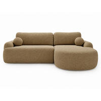 ECKSOFA Aurio Hellbraun Rechts - Hellbraun, Holz/Textil (261/177cm) - Graingold