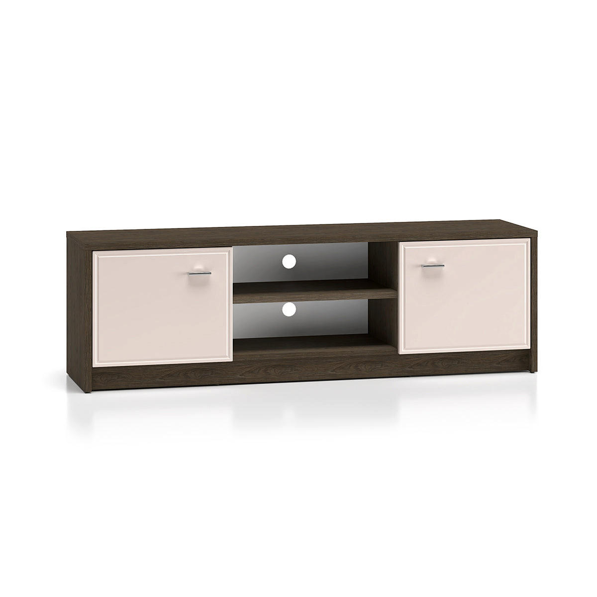 TV-MÖBEL Kaius Kaschmir und Dunkles Holz - Beige, Holzwerkstoff (160/49.9/40cm) - Petits-meubles
