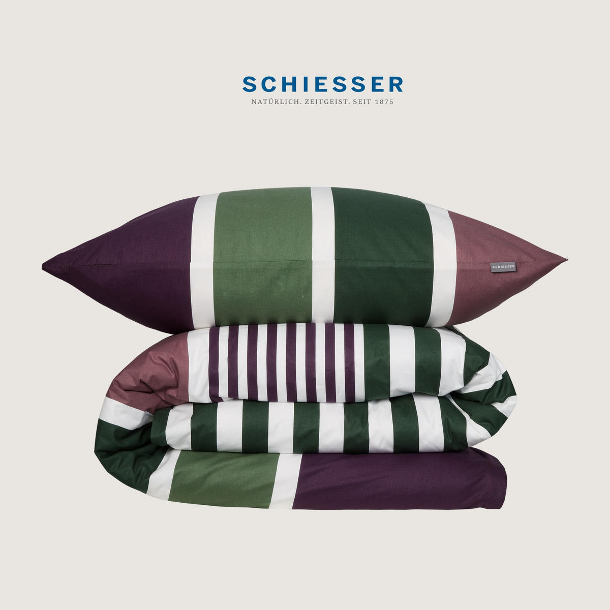 BETTWÄSCHESET Smarell - Renforcé - 2-teilig - 135 x 200 cm - Grün - Grün, Textil (135/200cm) - SCHIESSER