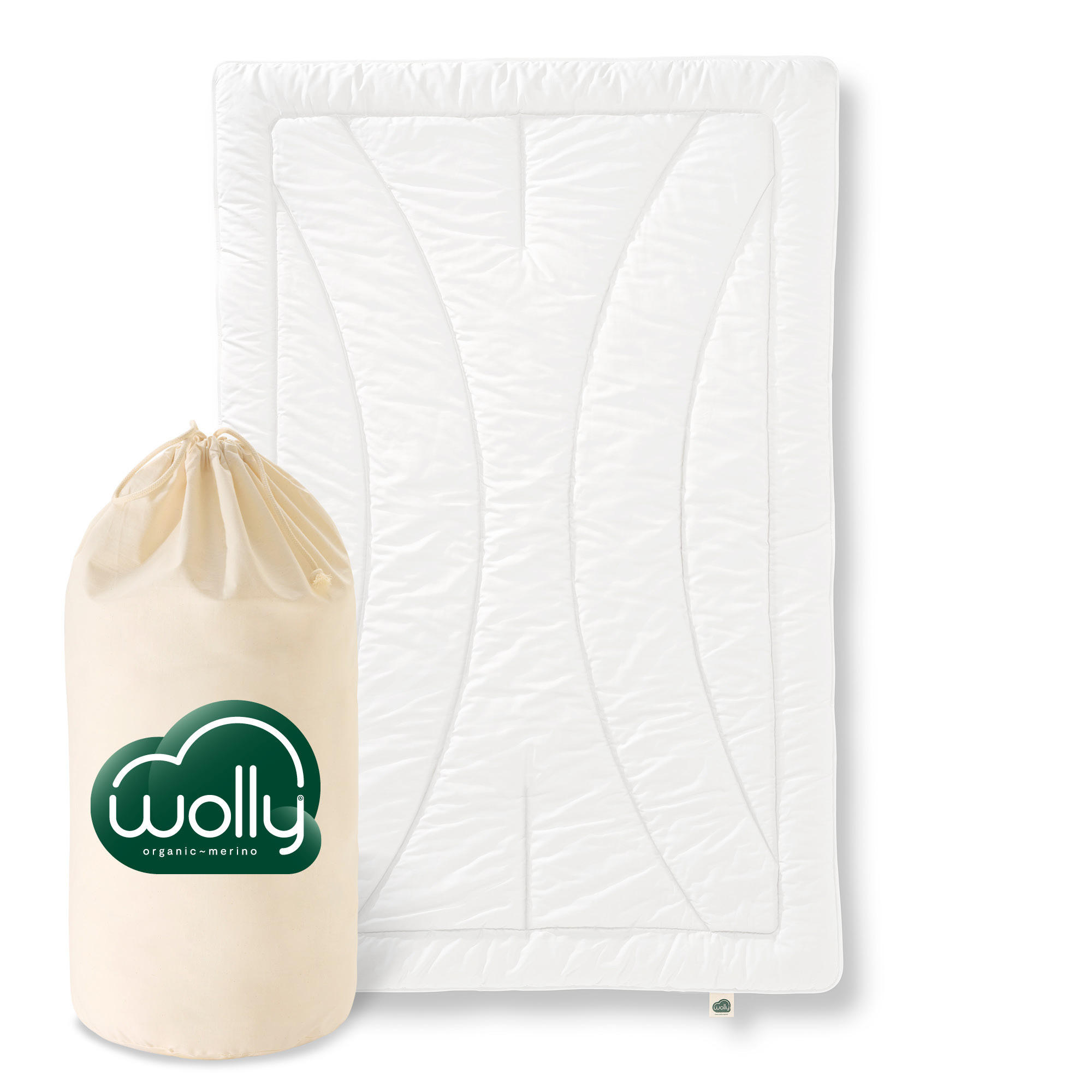 WINTERBETTDECKE MERINOWOLLE 100% Schurwolle warm - Weiß, Naturmaterialien/Textil (140/200cm) - wolly