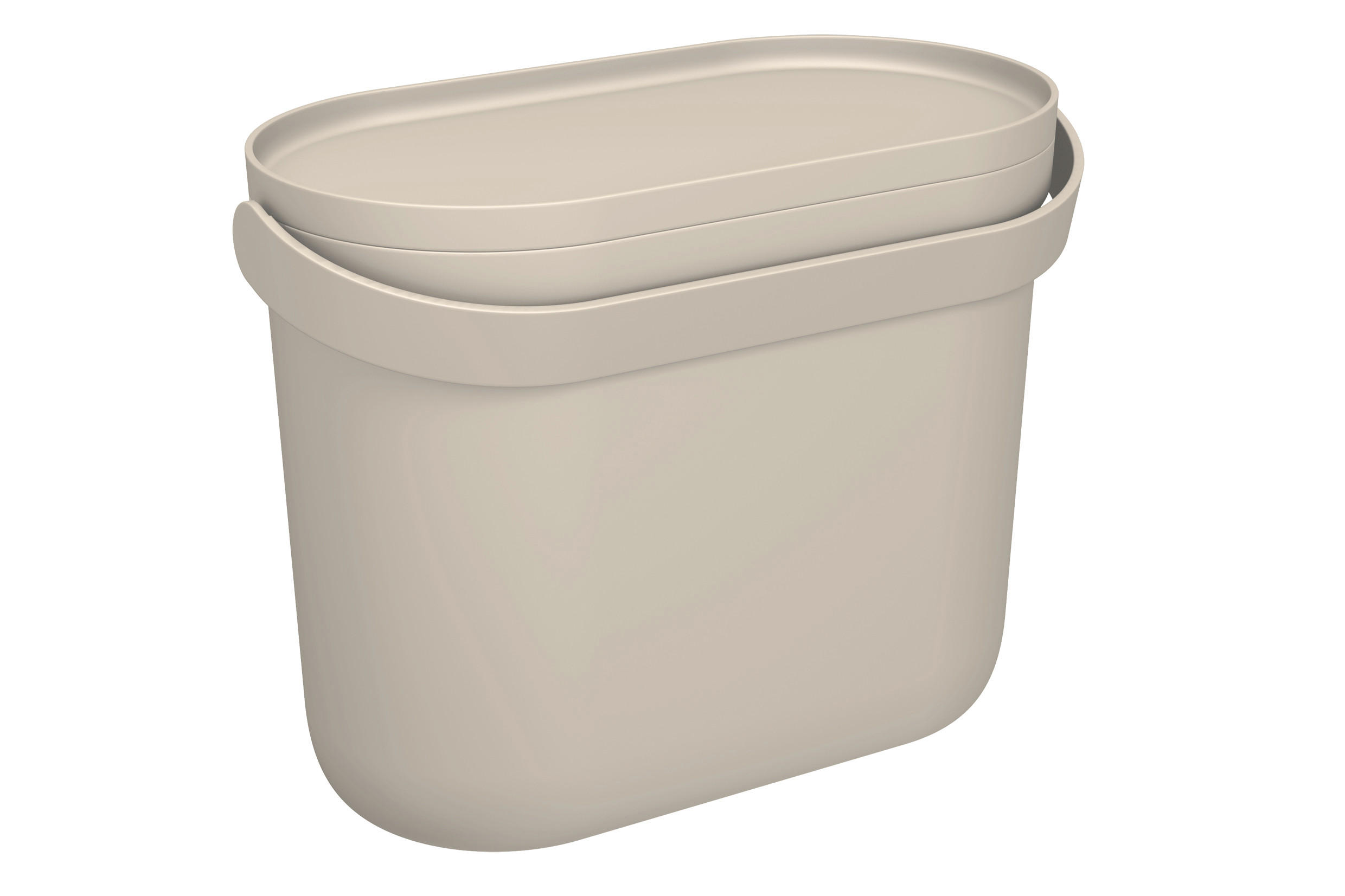 BIOMÜLLEIMER 8 L, sandbeige - Beige, Kunststoff (16/25/31cm) - GARANTIA