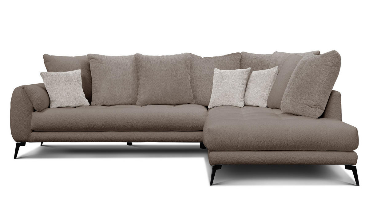 ECKSOFA CALME 5-Sitzer, creme - Creme, Holz/Textil (294/229cm) - Courtois Laville