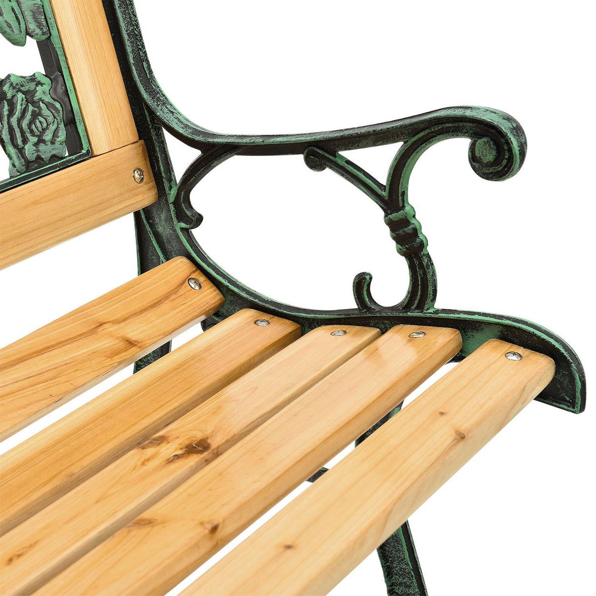 GARTENBANK Venezia 2-Sitzer - Braun, Holz (122/73/54cm) - Juskys