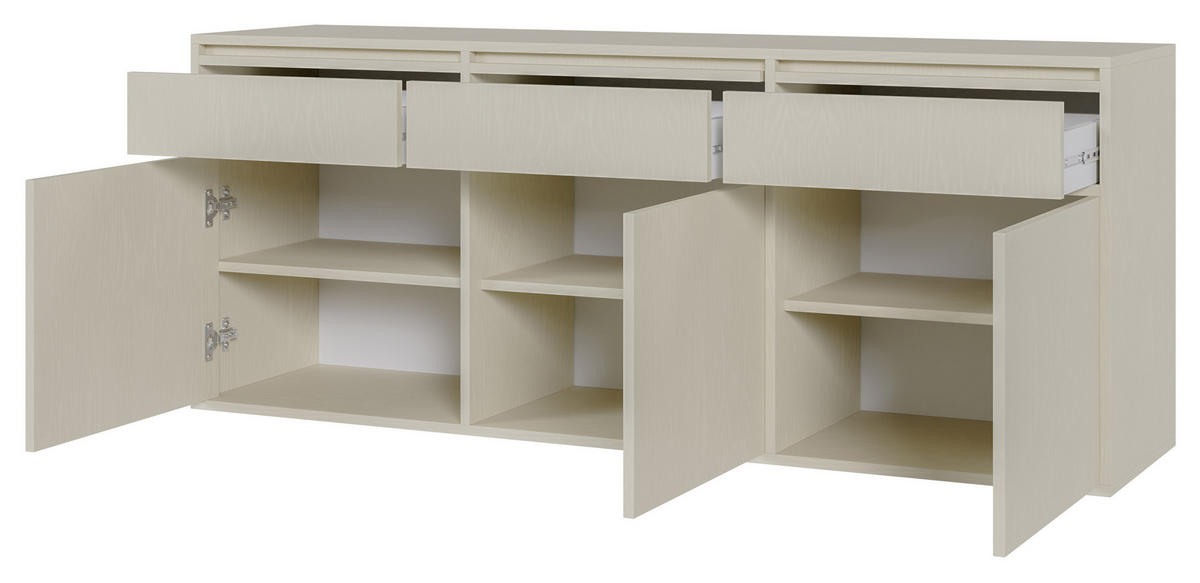 SIDEBOARD Evo Hellbeige 154 cm - Beige, Holzwerkstoff (154/61.6/39cm) - Selsey