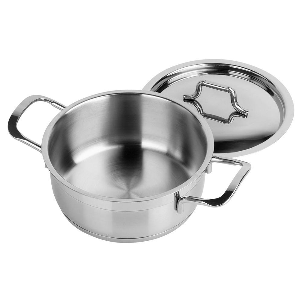 KOCHTOPF Anett mit Edelstahldeckel silber - Silberfarben, Metall (1.2cm) - Orion 
