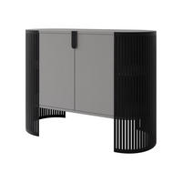 KOMMODE Fikoli - Hellgrau/Schwarz, Holzwerkstoff/Metall (120/90/40cm) - MIRJAN24