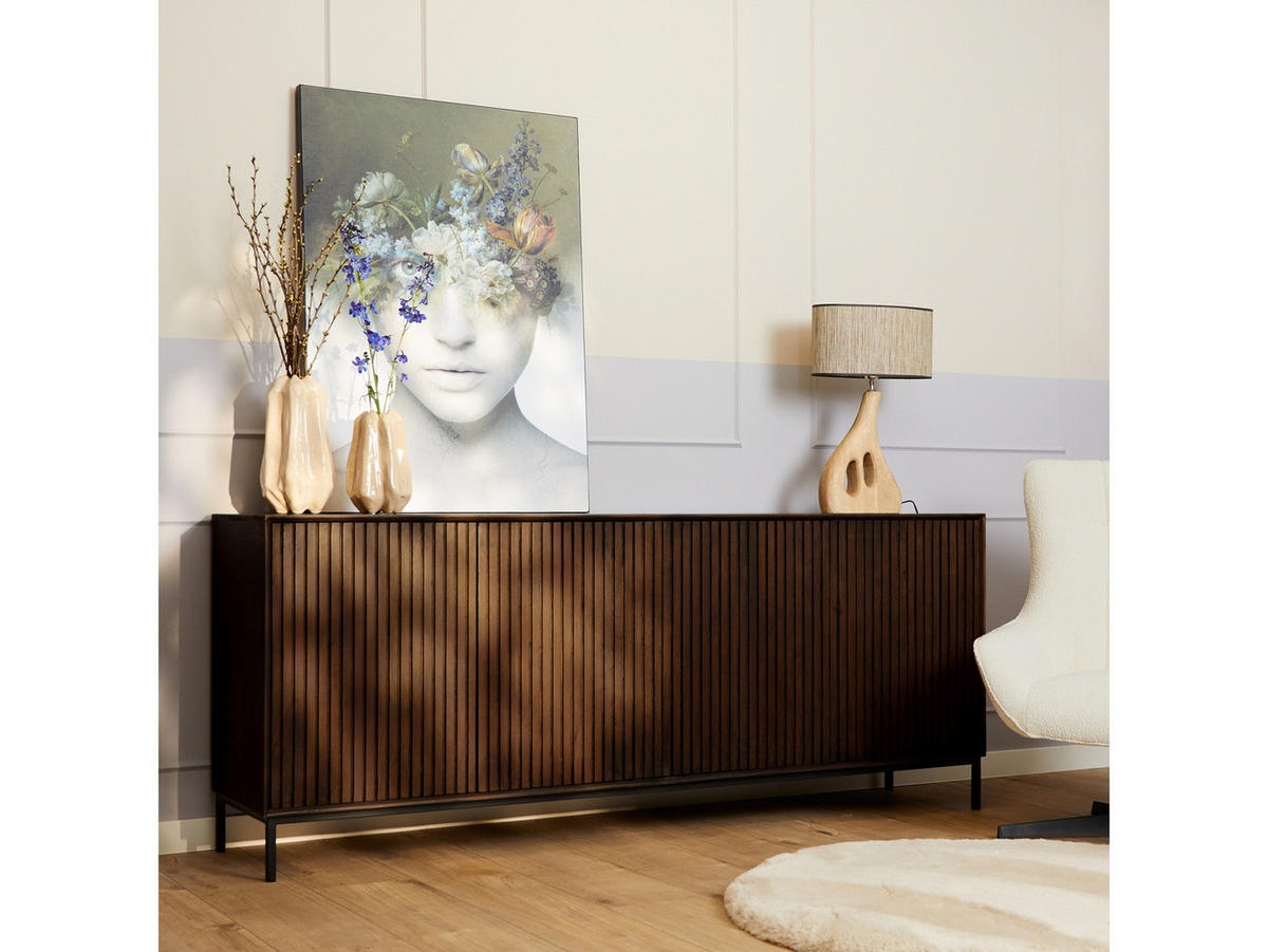 SIDEBOARD Dimora Mangoholz 210 cm / 45 cm Braun - Braun, Holz (210/85/45cm) - Villa Möbel