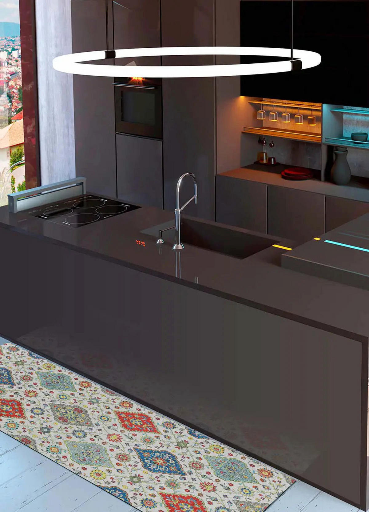 KÜCHENLÄUFER waschbar Mehrfarbig Ricci 52/100 cm - Multicolor, Kunststoff/Textil (52/100cm) - Atticgo