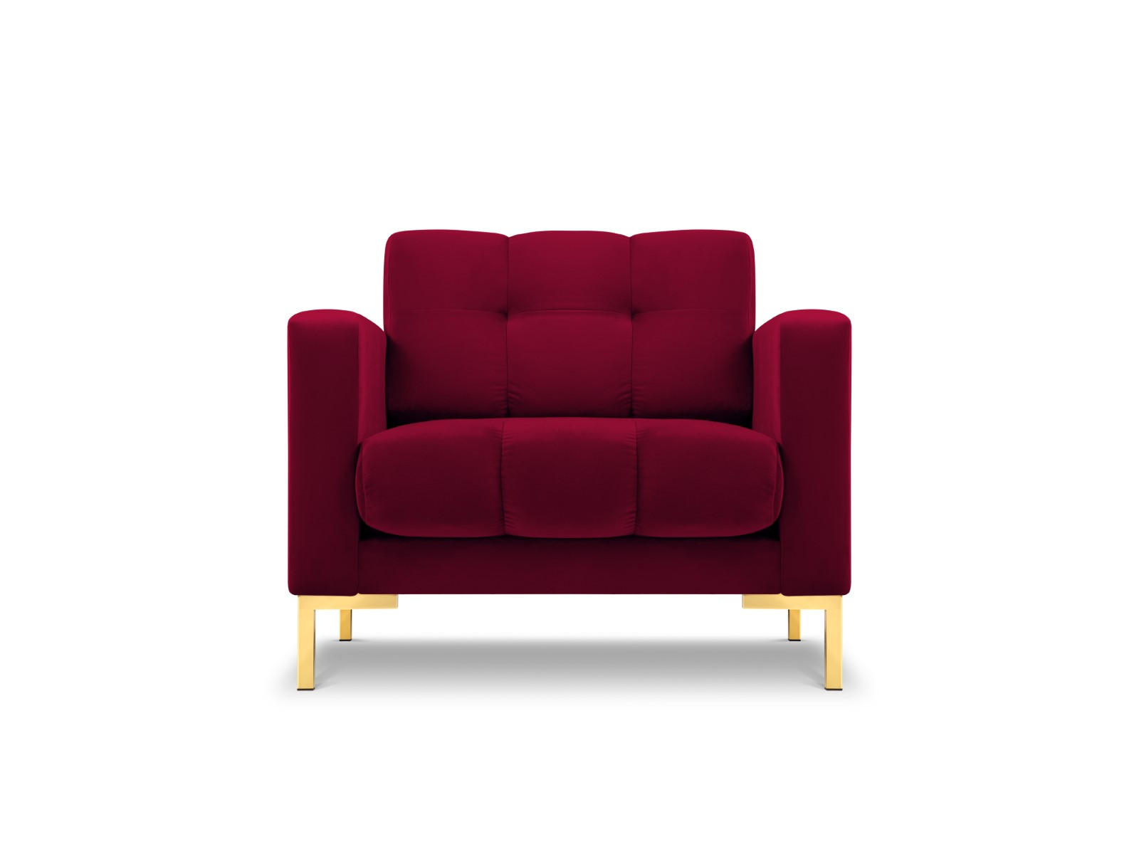 SESSEL Mamaia aus Samt rot - Rot, Textil (92/75/87cm) - Micadoni