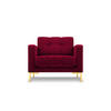 SESSEL Mamaia aus Samt rot - Rot, Textil (92/75/87cm) - Micadoni