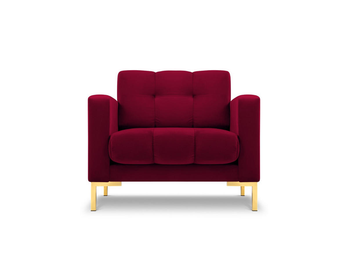 SESSEL Mamaia aus Samt rot - Rot, Textil (92/75/87cm) - Micadoni