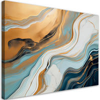 LEINWANDBILD Abstrakter Marmorstein-Glamour-Stil 120x80cm - Multicolor, Textil (120/80cm) - Feeby