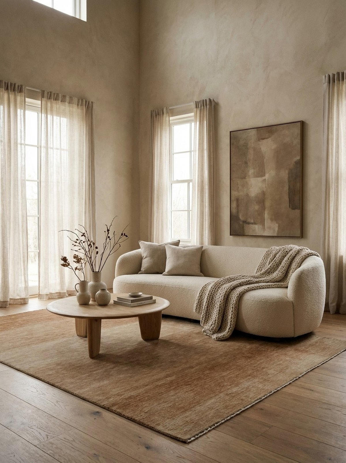 TEPPICH Rizbaf Braun 240/170 cm Schurwolle - Braun, Textil (170/240cm) - Looma