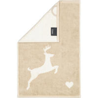 GÄSTETUCH ALPENCHIC EDITION HIRSCHE 6228 NATUR - 33 - Beige, Textil (30/50cm) - Cawoe