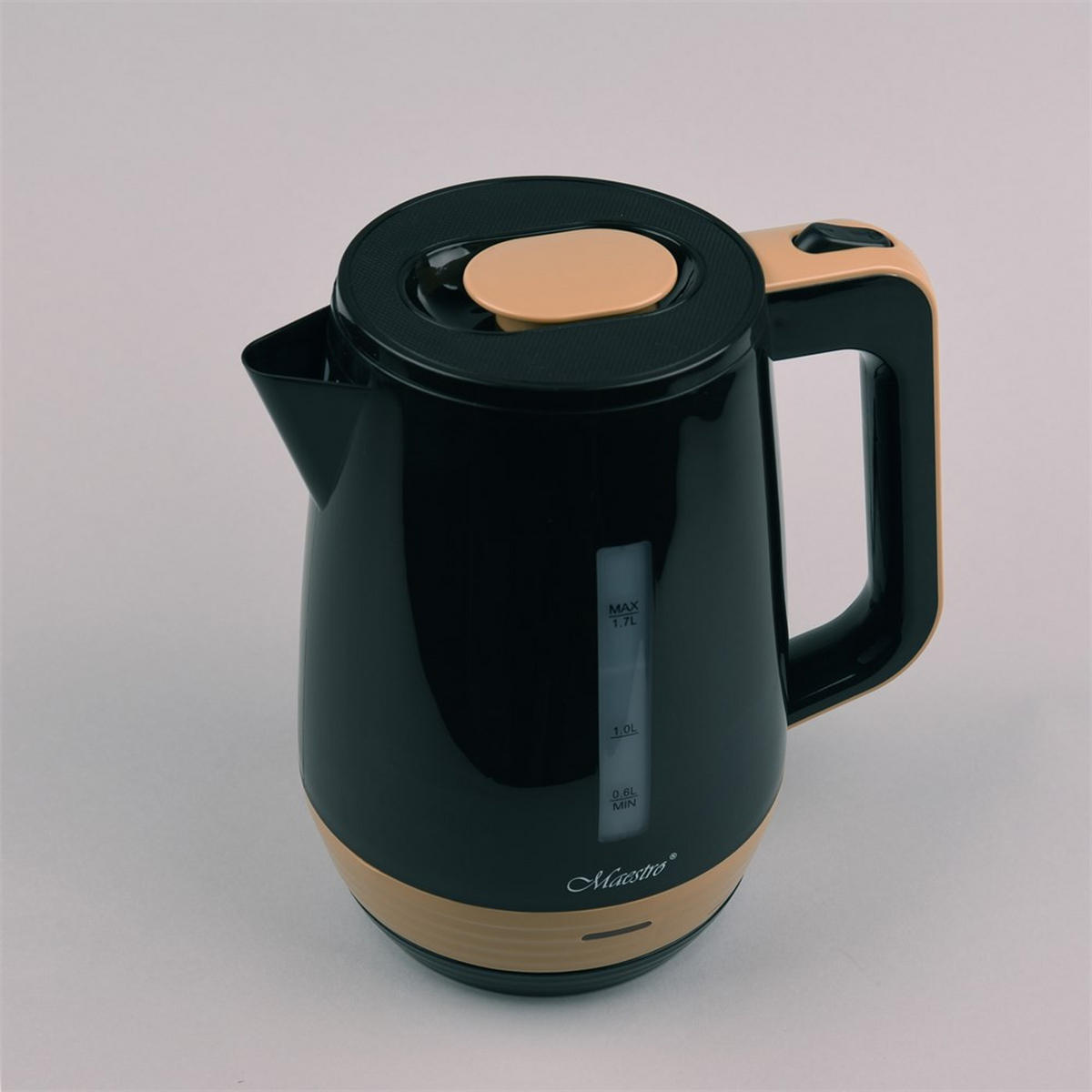 WASSERKOCHER ELEKTRISCH Schwarz 20/16/21 cm MR033BLACK - Schwarz, Metall (16/21/20cm) - Maestro 