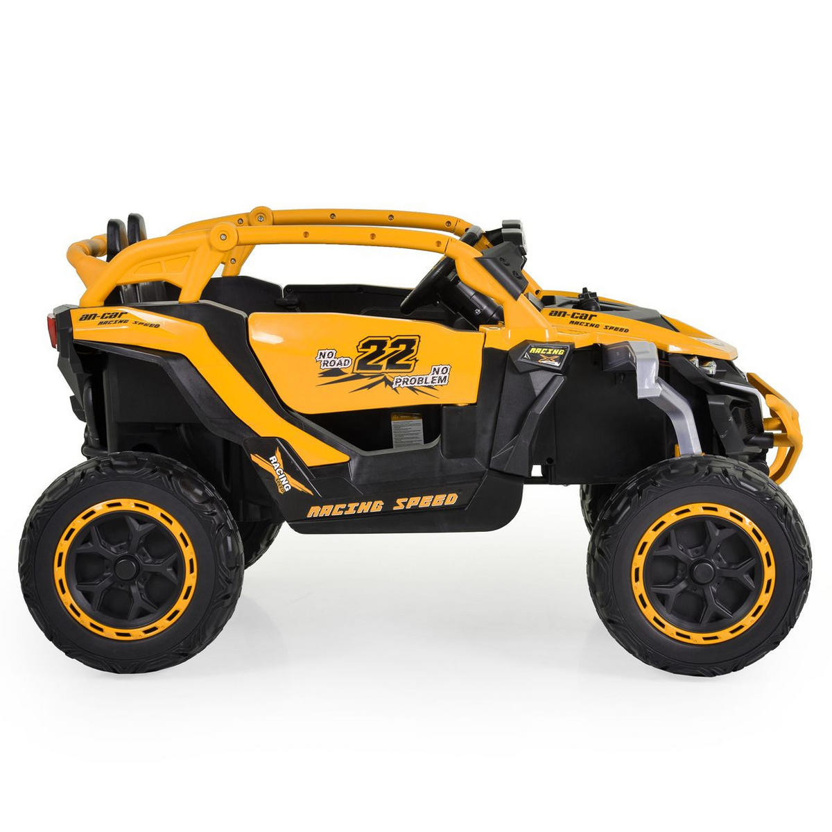 KINDERELEKTROAUTO SUV Arizona orange EVA-Reifen Fernbedienung Lichter Musik - Orange, Kunststoff (115/72/62cm) - Moni
