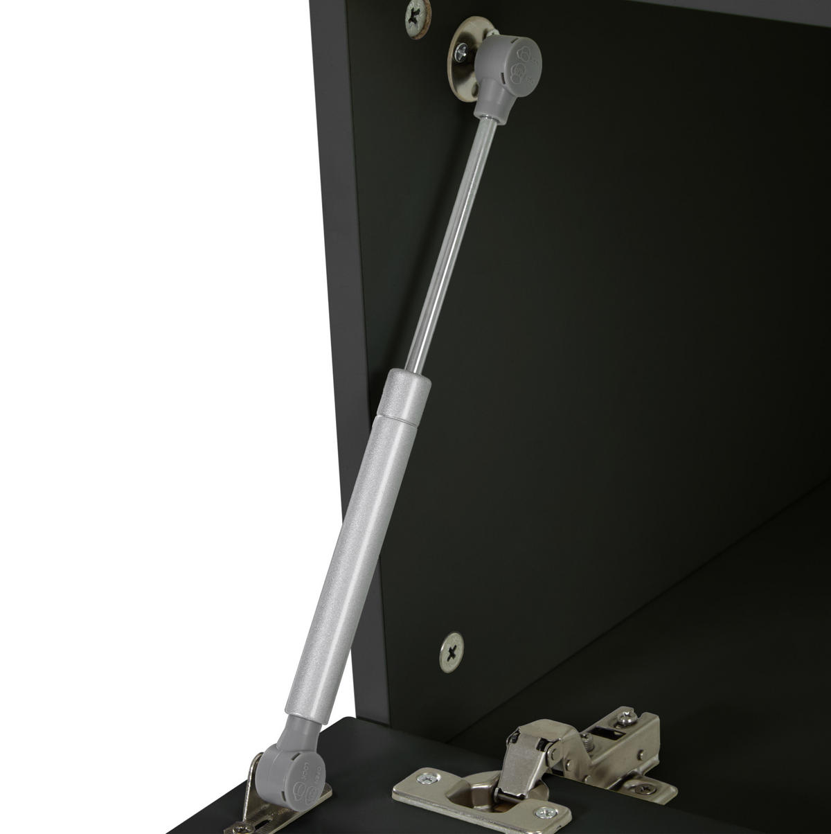 GARDEROBENSET 120/23,5/191,5 cm aus Spanplatte mit Sitzbank und 6 Haken Schwarz - Schwarz, Holzwerkstoff (120/191/40cm) - Modenvie