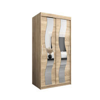 SCHWEBETÜRENSCHRANK 200/100/62 2-türig - Silberfarben/Sonoma Eiche, Holz/Kunststoff (100/200/62cm) - Abiks Möbel