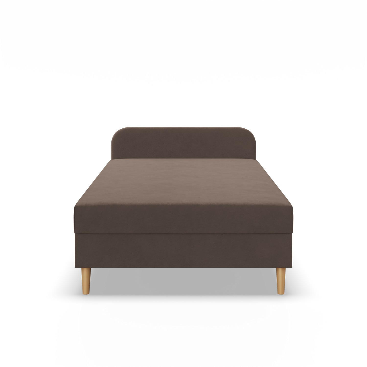 BOXBETT MIT KOPFTEIL 90x200 CASPE, Braun - Braun, Textil (90/200cm) - Mebligo